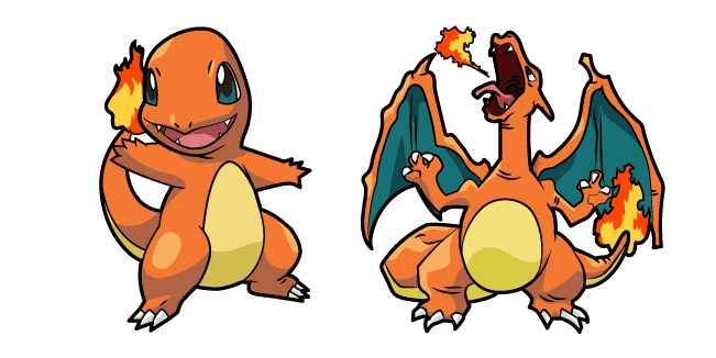 Pokemon Charmander and Charizardcustom cursor pack