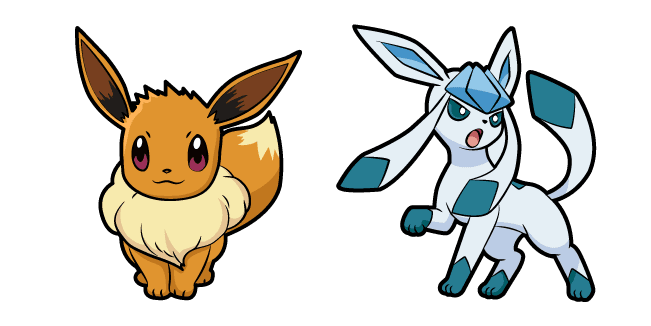 Pokemon Eevee and Glaceoncustom cursor pack