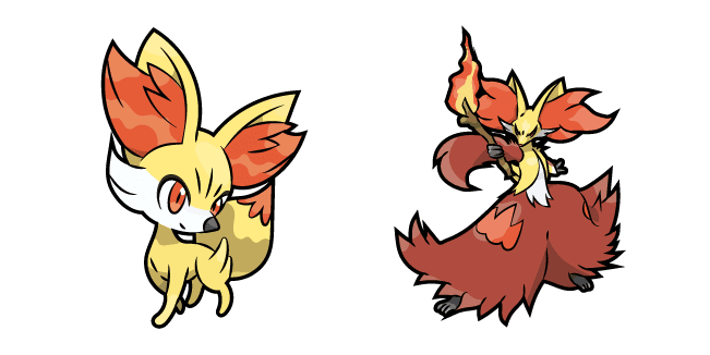 Pokemon Fennekin and Delphoxcustom cursor pack