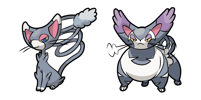 Pokemon Glameow and Puruglycustom cursor pack