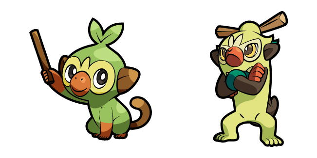 Pokemon Grookey and Thwackeycustom cursor pack