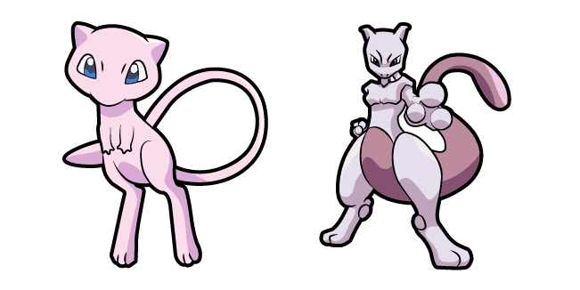 Pokemon Mew and Mewtwocustom cursor pack