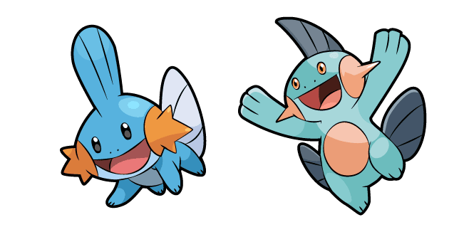 Pokemon Mudkip and Marshtompcustom cursor pack