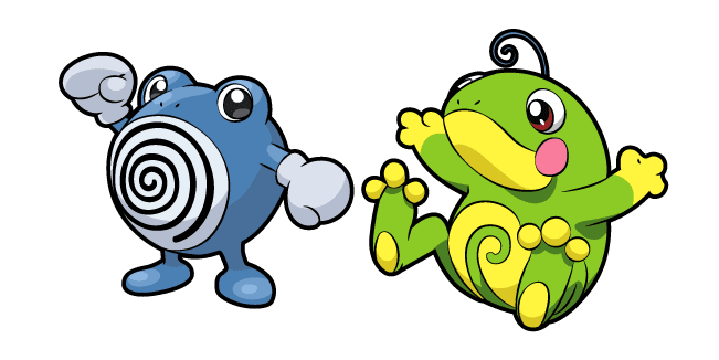 Pokemon Poliwhirl and Politoedcustom cursor pack