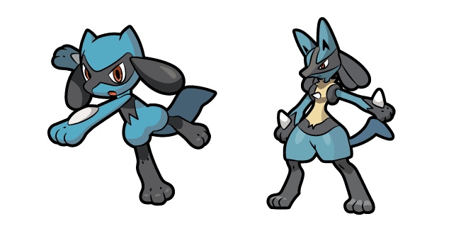 Pokemon Riolu and Lucariocustom cursor pack