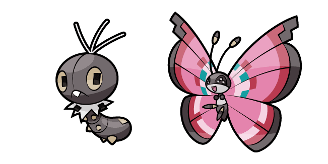 Pokemon Scatterbug and Vivillon custom cursor pack