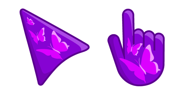 Purple Butterfliescustom cursor pack