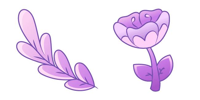 Purple Leaf and Flowercustom cursor pack