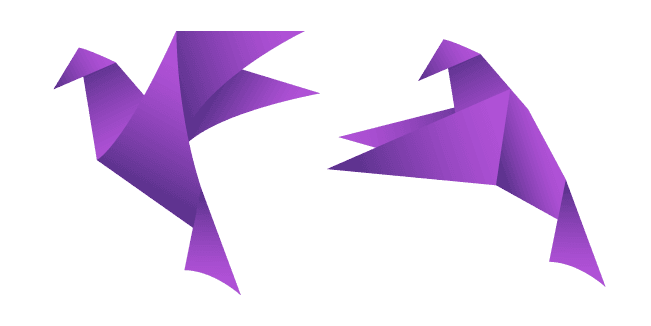 Purple Origami Birdcustom cursor pack