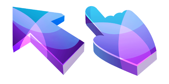 Purple and Blue Abstract 3Dcustom cursor pack