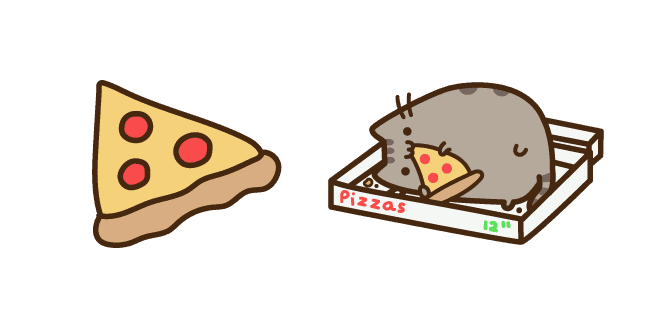 Pusheen and Pizzacustom cursor pack