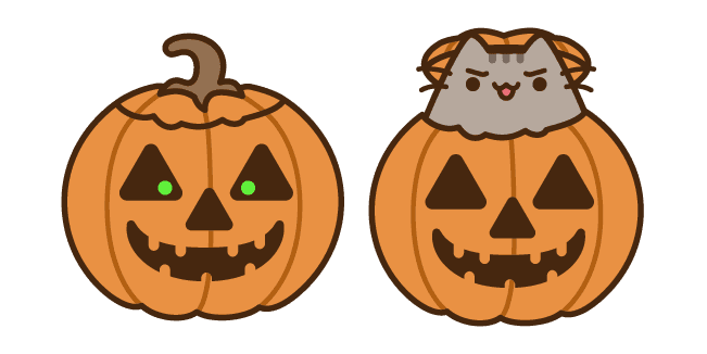 Pusheen in Jack o'Lanterncustom cursor pack