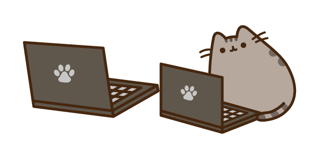 Pusheen with a Laptopcustom cursor pack