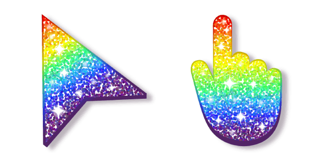 Rainbow Glittercustom cursor pack