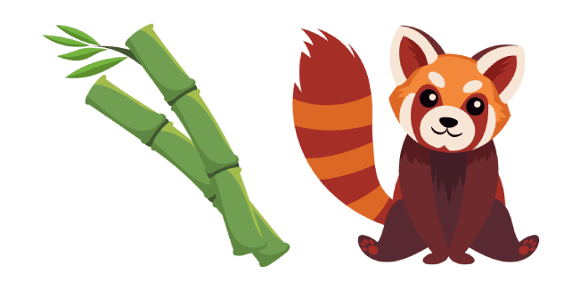 Red Panda and Bamboocustom cursor pack