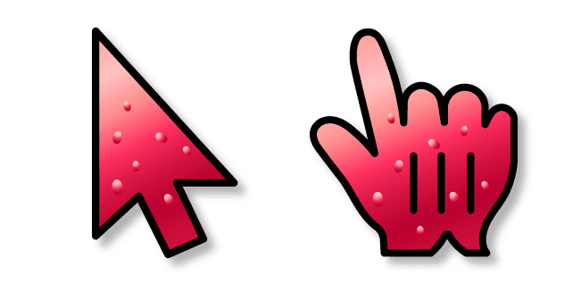 Red Strawberry Jam Gradientcustom cursor pack