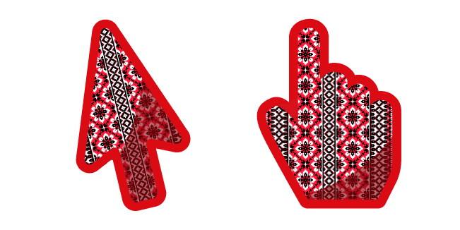 Red and Black Embroiderycustom cursor pack