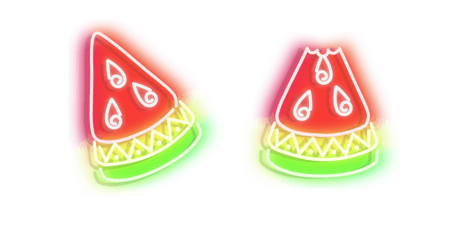 Red with Green Watermelon Neoncustom cursor pack