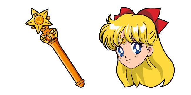 Sailor Moon Sailor Venus and Stickcustom cursor pack