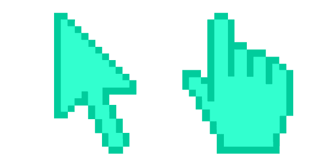 Sea Foam Green Pixelcustom cursor pack