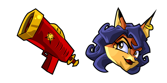 Sly Cooper Carmelita Fox and Shock Pistolcustom cursor pack