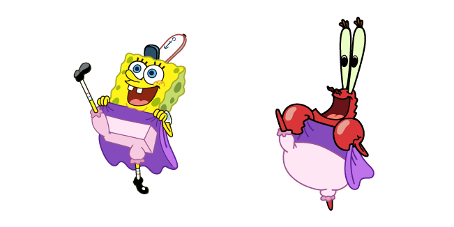 SpongeBob Dancing and Mr. Krabscustom cursor pack