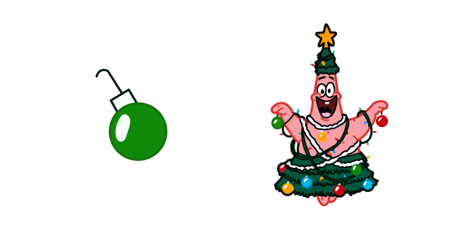 SpongeBob Patrick Christmas Treecustom cursor pack