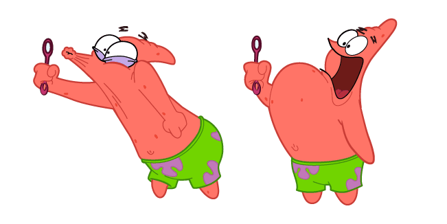 SpongeBob Patrick Tries to Blow Bubblecustom cursor pack