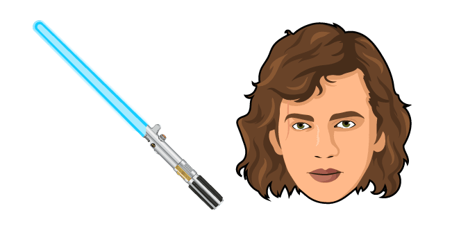 Star Wars Anakin Skywalker and Blue Lightsabercustom cursor pack