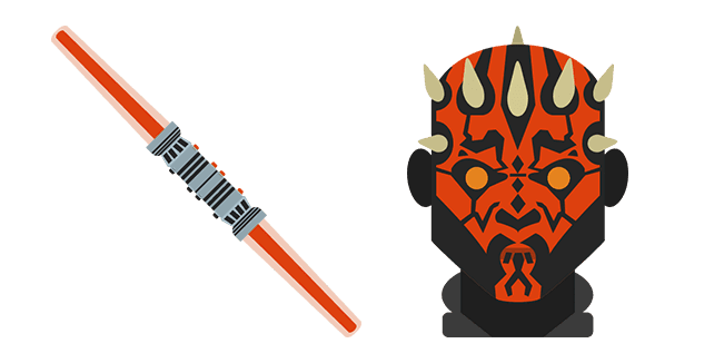 Star Wars Darth Maul and Red Lightsabercustom cursor pack