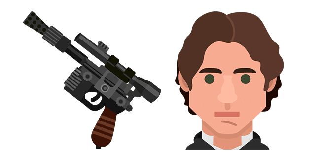 Star Wars Han Solo and Blastercustom cursor pack