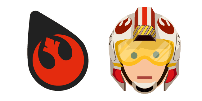 Star Wars Rebel Alliance Logo and Lukecustom cursor pack