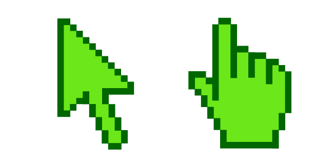 Summer Green Pixelcustom cursor pack