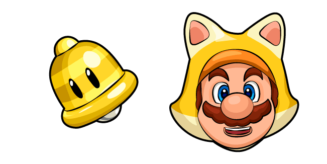 Super Mario Cat Mario and Super Bellcustom cursor pack