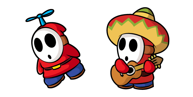 Super Mario Fly Guy and Sombrero Guycustom cursor pack