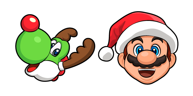 Super Mario Santa Mario and Reindeer Yoshicustom cursor pack