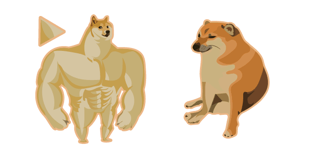 Swole Doge vs. Cheems Memecustom cursor pack