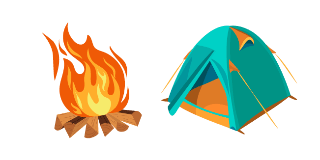 Tent and Campfirecustom cursor pack