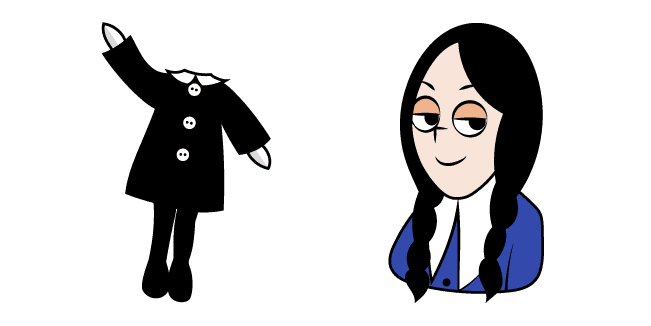 The Addams Family Wednesday and Dollcustom cursor pack