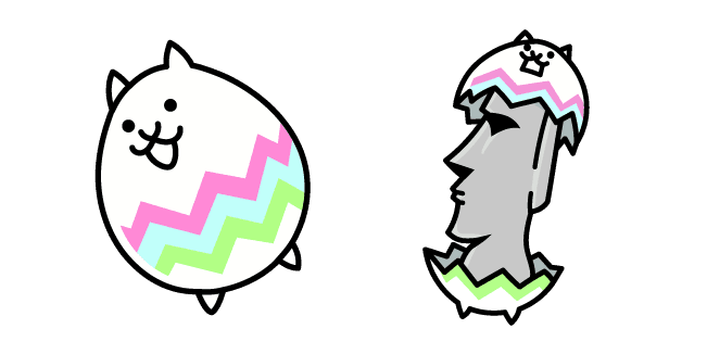 The Battle Cats Eggy Cat and Easter Catcustom cursor pack