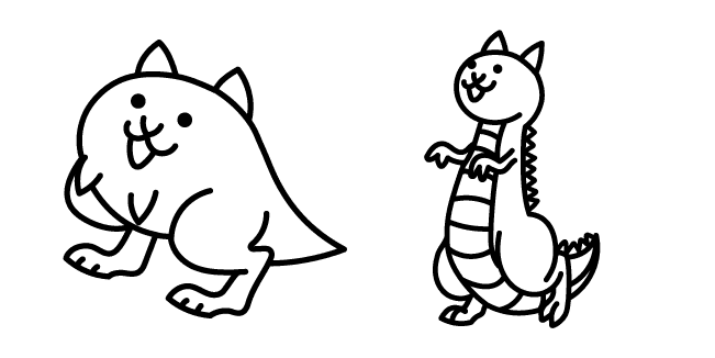 The Battle Cats Lizard Cat and Dragon Catcustom cursor pack