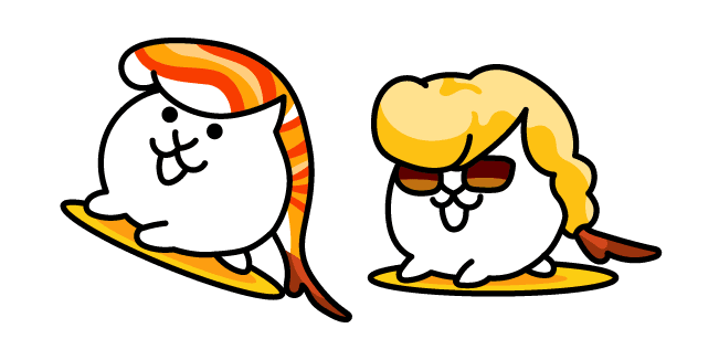 The Battle Cats Sushi Cat and Fried Shrimp Catcustom cursor pack