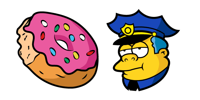 The Simpsons Chief Wiggum Donutcustom cursor pack