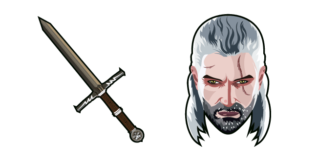 The Witcher Geralt of Rivia and Swordcustom cursor pack