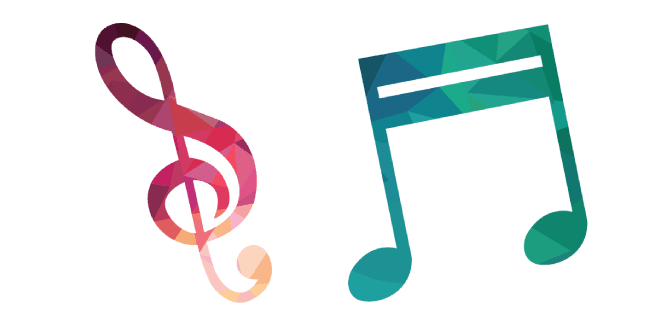 Treble Clef and Sixteenth Notecustom cursor pack