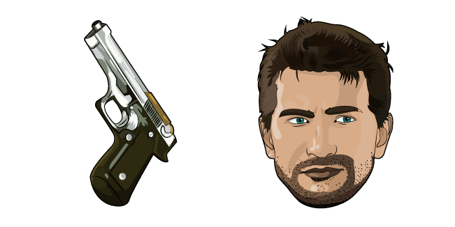 Uncharted Nathan Drake and Pistolcustom cursor pack