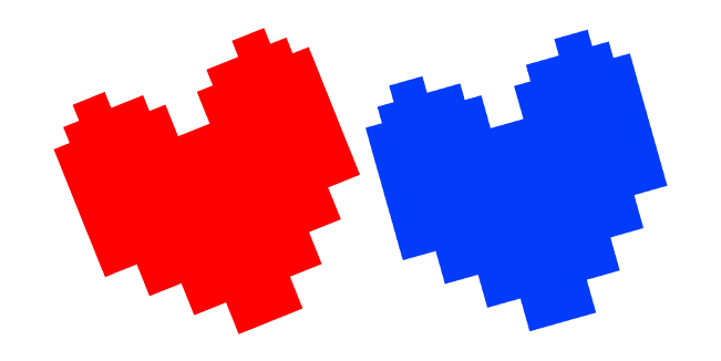 Undertale Red Soul and Blue Integrity Soulcustom cursor pack