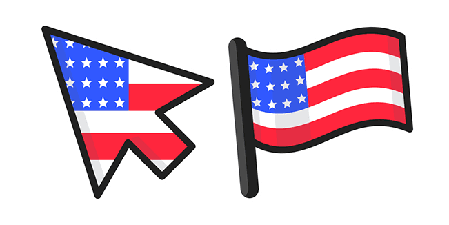 United States of America Flagcustom cursor pack