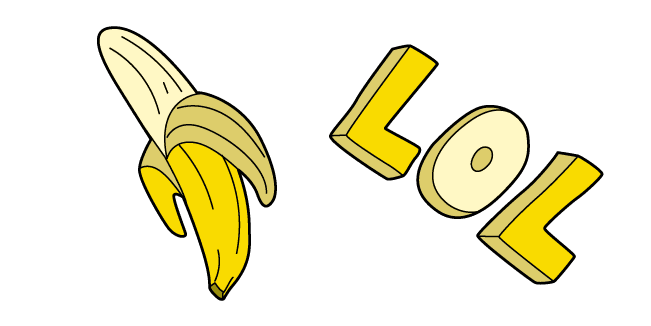 VSCO Girl Banana and LOLcustom cursor pack