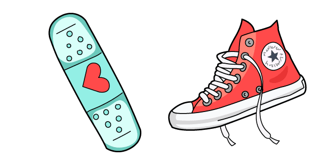 VSCO Girl Band-Aid and Chucks Shoescustom cursor pack